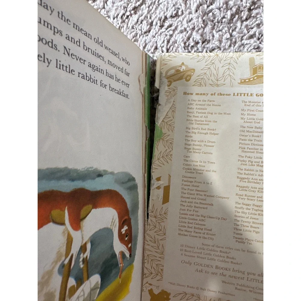 Vintage The Lively Little Rabbit Little Golden Book 481-31 Retro Kids Storybook